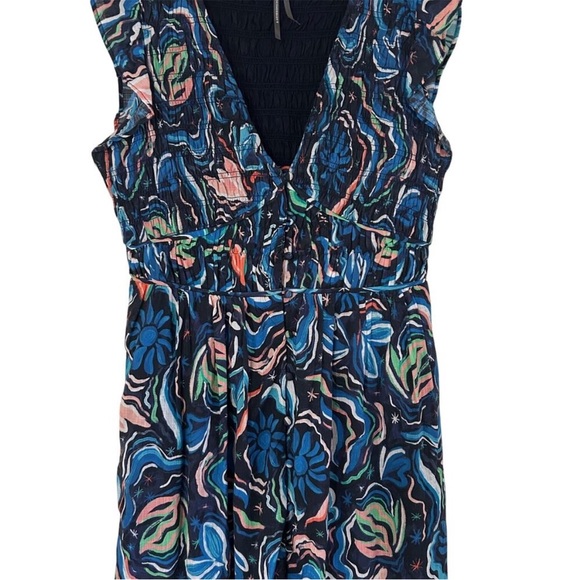 Anthropologie Blue Multicolor Midi Dress - Picture 6 of 16